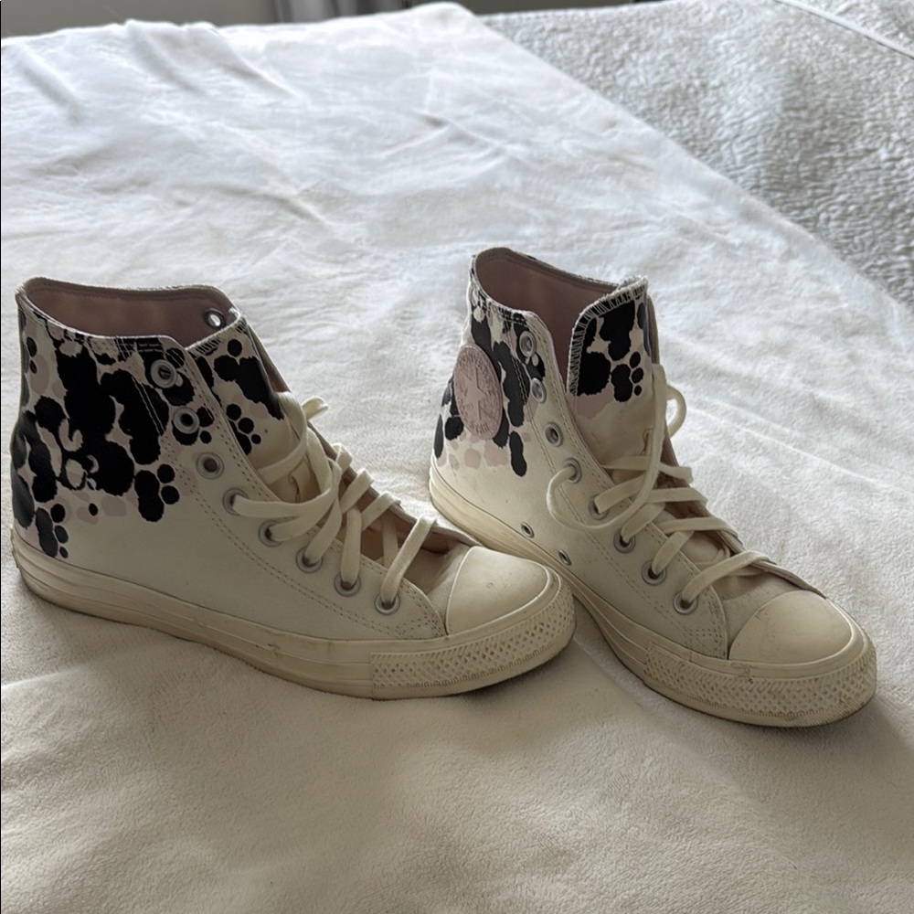 Converse White and Black High-Top Sneakers